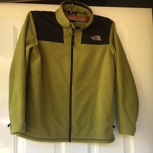 North Face Denali 2 green zip up